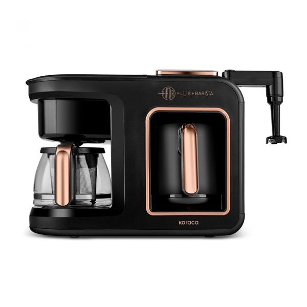 Karaca Hatır Plus Barista 6 in 1 Latte Cappuccino ve Közde Türk Kahve Makinesi Black Copper - Image 1