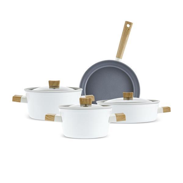 Karaca x Refika Swiss Crystal Creamy Wood 7 Parça Tencere Seti - Image 1