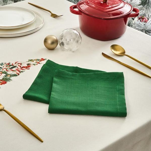 Karaca New Year Yılbaşı Carol 2'Li Peçete Yeşil 40X40 Cm - Image 1