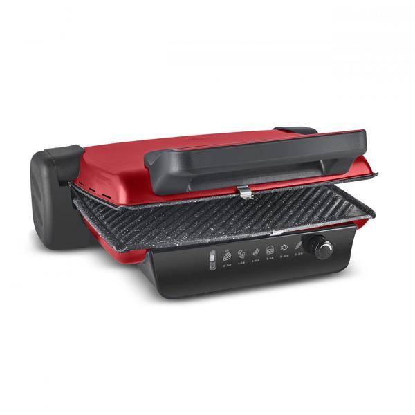 Karaca Crust Grill Toast 6 Dilim Kapasiteli Izgara ve Tost Makinesi Kırmızı 1800W - Image 1