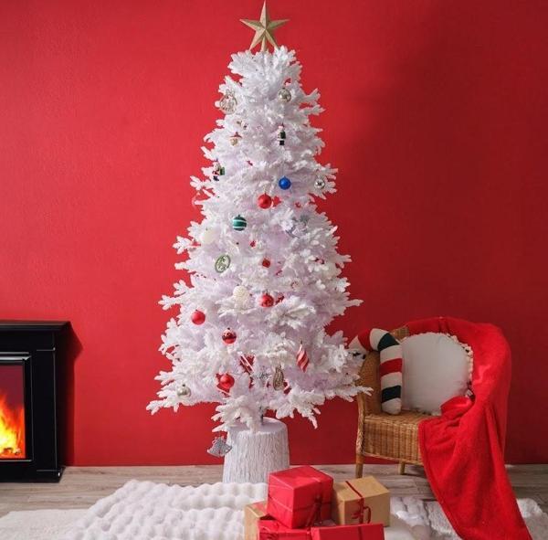 Karaca New Year Yılbaşı Beyaz Çam Ağacı 2000 Dal 210 Cm - Image 1
