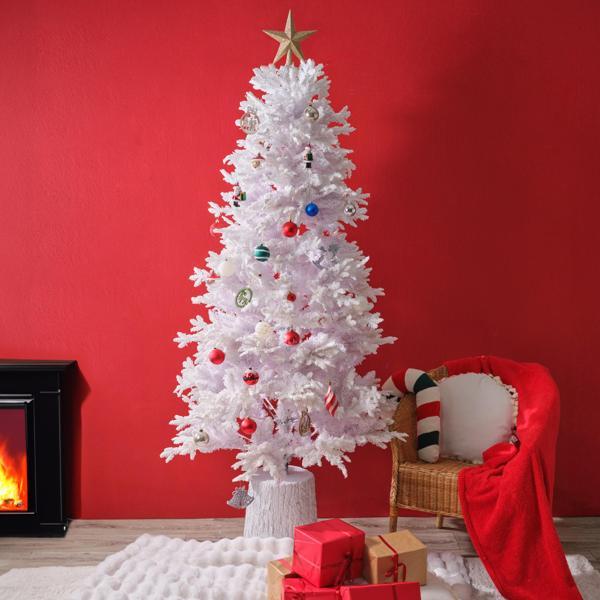 Karaca New Year Yılbaşı Beyaz Çam Ağacı 2000 Dal 210 cm - Image 1
