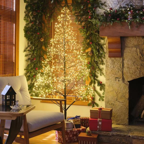 Karaca New Year Yılbaşı Dekoratif Işıklı Ağaç Siyah 2100 Dal 180 Cm - Image 1