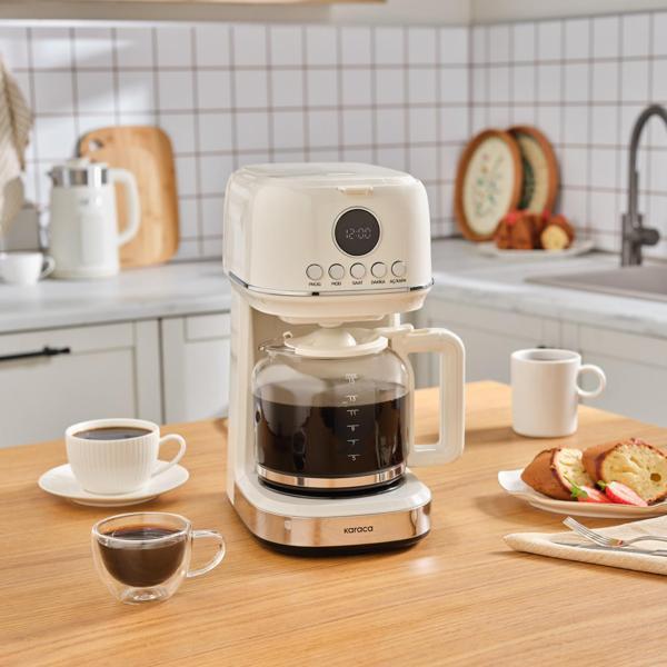 Karaca Multibrew Retro Filtre Kahve Makinesi Cream - Image 1
