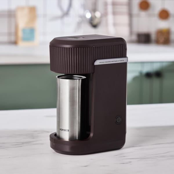 Karaca Mono Personal Termos Hediyeli Filtre Kahve Makinesi Walnut Brown - Image 1