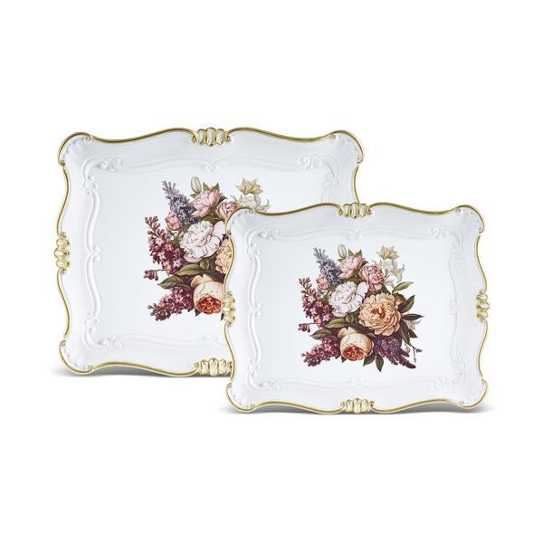 Karaca Buket İkili Dikdörtgen Tepsi 42 Cm - Image 1