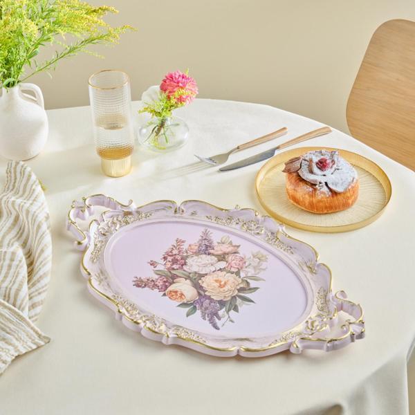 Karaca Buket Oval Tepsi 47 Cm Renkli - Image 1