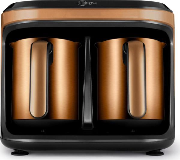 Karaca Hatır Hüp Düet Aroma Steel İkili Türk Kahve Makinesi Bronze - Image 1