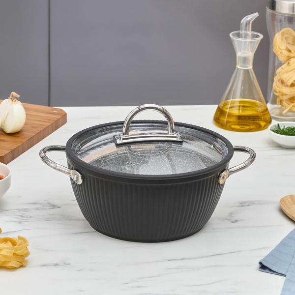 Karaca Biogranit Lopus Tencere 20 Cm Siyah - Image 1