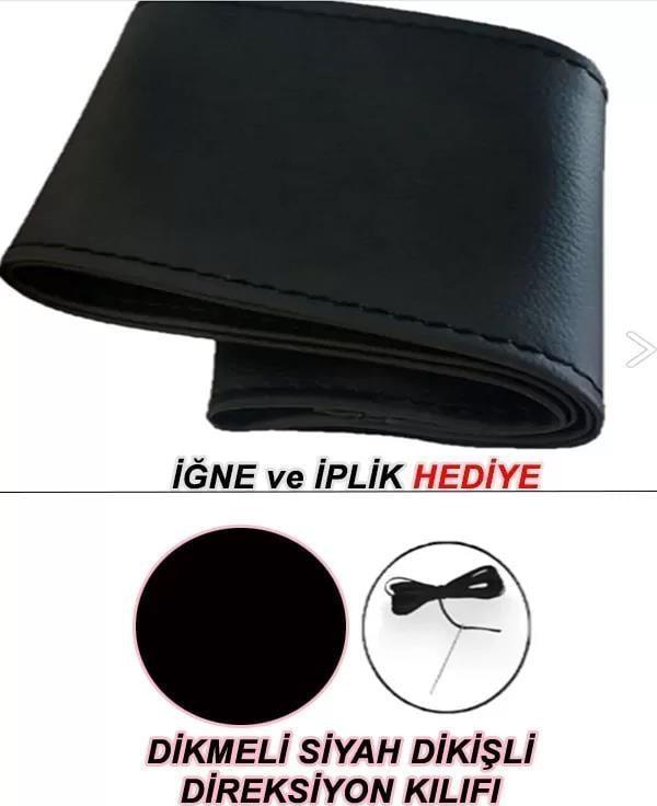 Fıat Stılo Uyumlu Oto,araç  Direksiyon Kılıfı Siyah Dikiş - Image 1