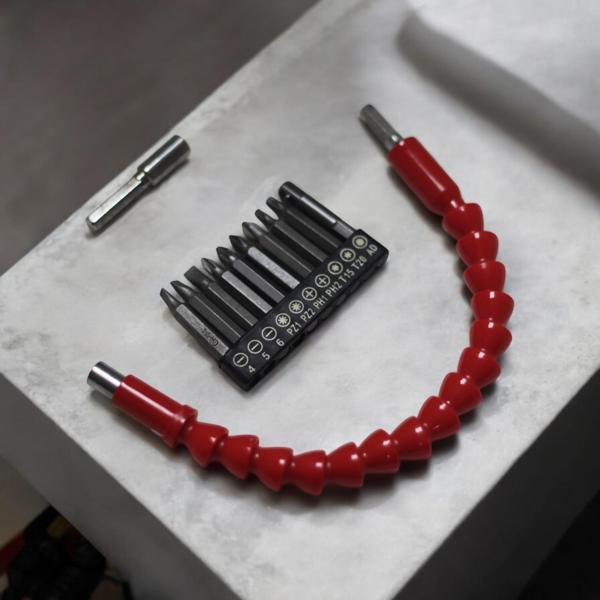 12 Parça Bükülebilir Spral Matkap Ucu Manyetik Uzatma Adaptörü ve  Bits Matkap Uç Set - Image 1
