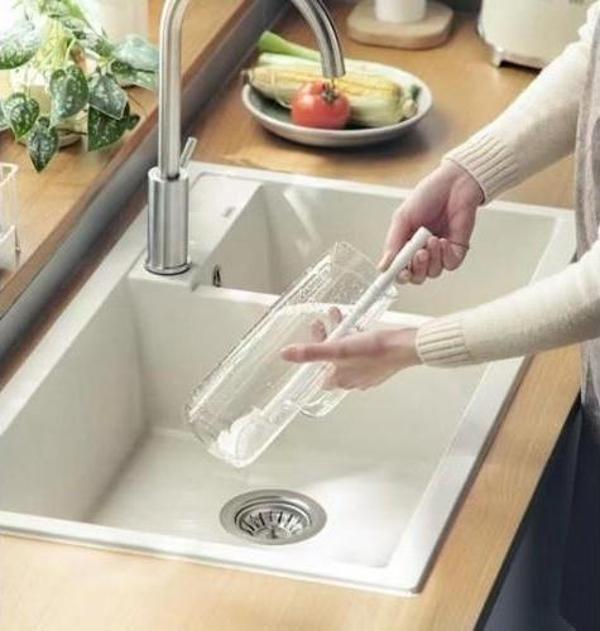 30 cm Kavanoz Biberon Temizleme Fırçası Nargile Temizleme Fırçası Silikon Biberon Fırçası  - Image 1