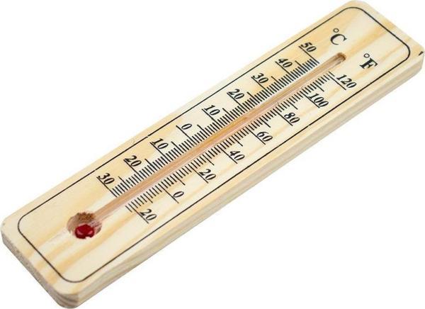 4-21 cm Ahşap Termometre Oda Sıcaklığı Ve Sıcaklık Ölçme Termometresi Civalı Duvar Askılı Termometre  - Image 1