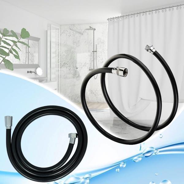 Paslanmaz Siyah Duş Hortumu Siyah Silikon Kaplama 150 cm Duş Hortumu Kopmaz Kırılmaz Duş Hortumu  - Image 1