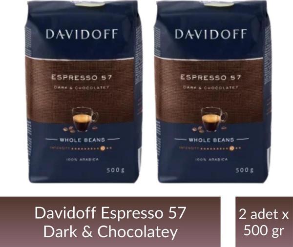 Davidoff Espresso 57 Çekirdek Kahve 500 gr x 2 Adet - Image 1