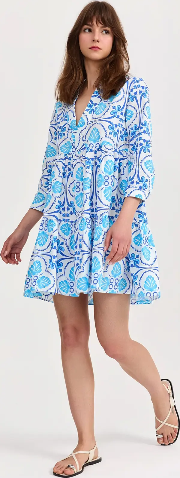 Kadın desenli easy wear elbise - Image 1