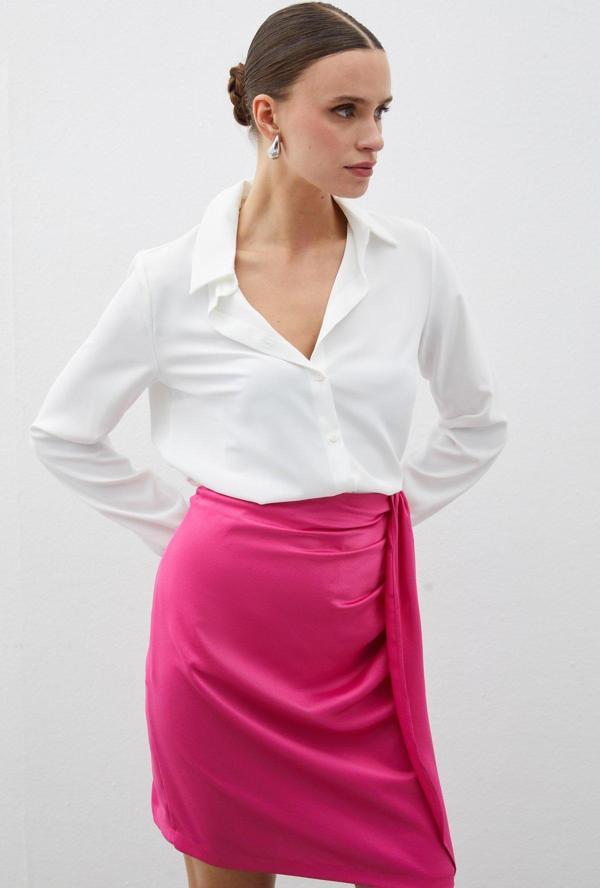 Düz Klasik Gömlek - EKRU - Image 1