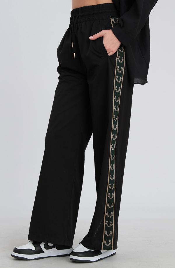 YANI TİKTAK ŞERİT SİYAH PANTOLON 50789-01 - Image 1