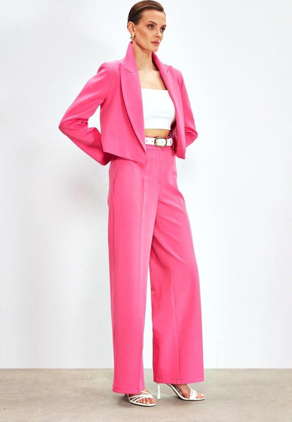Klasik Bol Paça Pantolon - PEMBE - Image 1