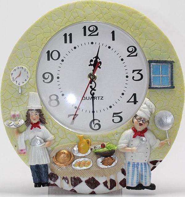 Duvara Asmalı Aşcı Tasarımlı Polyester Saat ALK1541 - Image 1