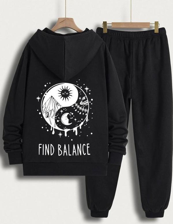 Unisex Yin & Yang Baskılı Eşofman Takımı - Image 1