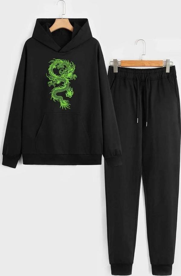Unisex Chinese Dragon Baskılı Eşofman Takımı - Image 1