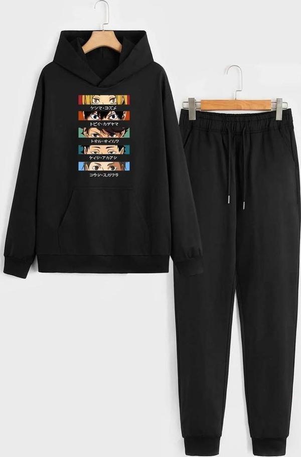 Unisex Cosplay Haikyuu Baskılı Eşofman Takımı - Image 1