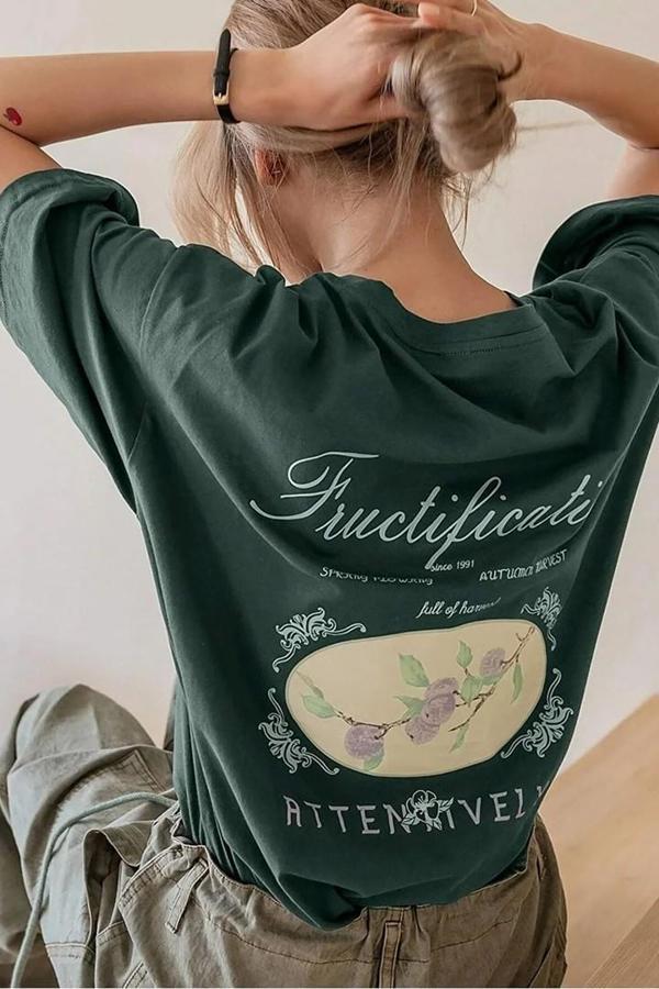 Unisex Fructification Baskılı T-shirt - Image 1