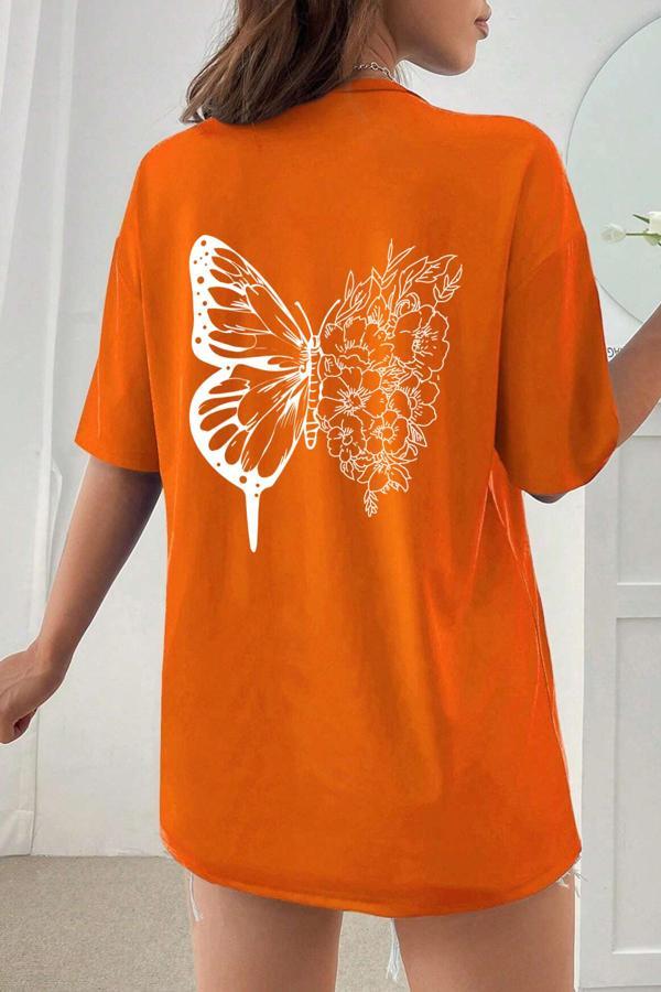 Unisex Drawing Butterflies  Tasarım T-shirt - Image 1