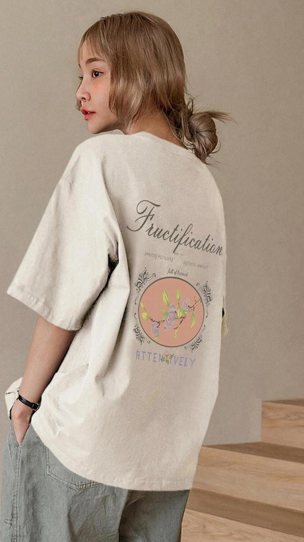 Unisex Fructification Baskılı T-shirt - Image 1