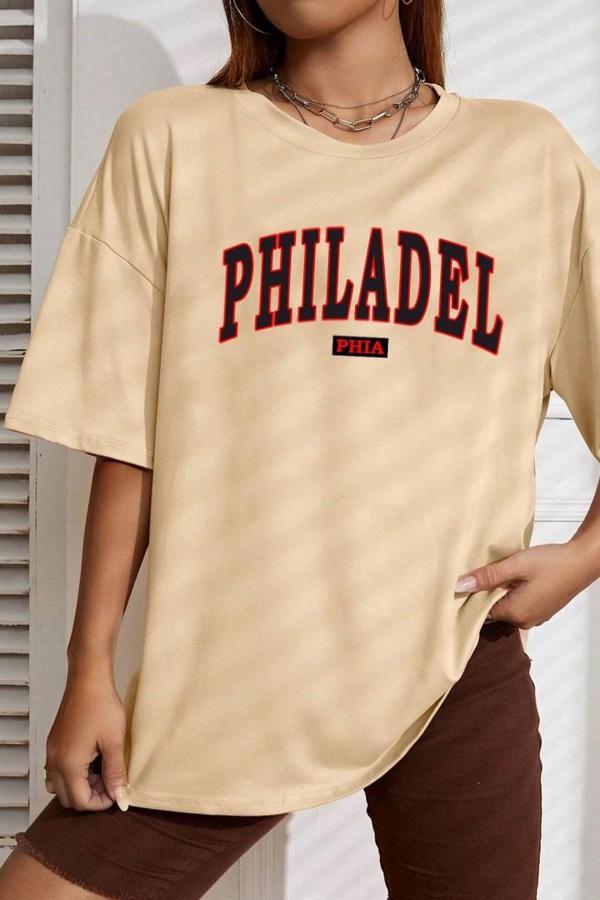 Unisex Philadelphia Baskılı T-shirt - Image 1