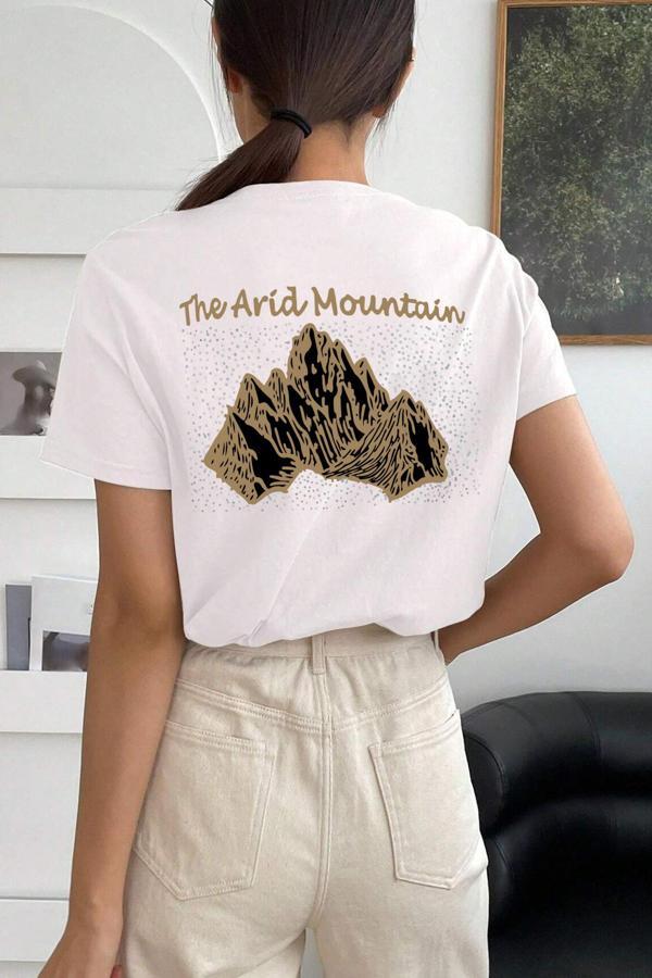 Unisex Arid Mountain Baskılı T-shirt - Image 1