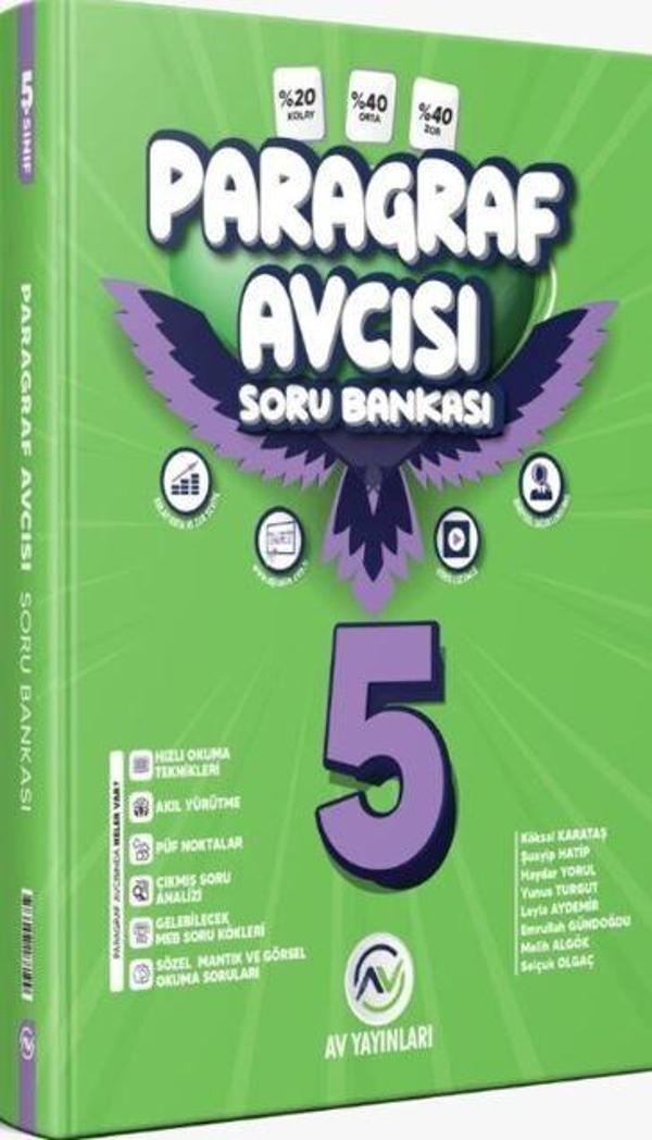 5. Sınıf Paragraf Soru Avcısı Soru Bankası - Av Yayınları - Image 1