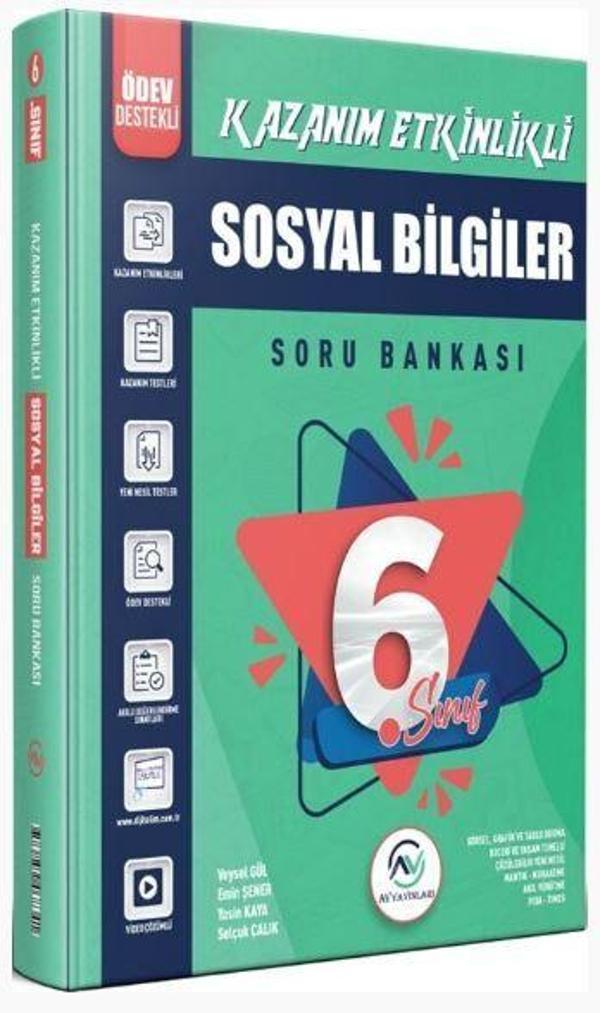 6. Sınıf Sosyal Bilgiler Kazanım Etkinlikli Soru Bankası - Av Yayınları - Image 1