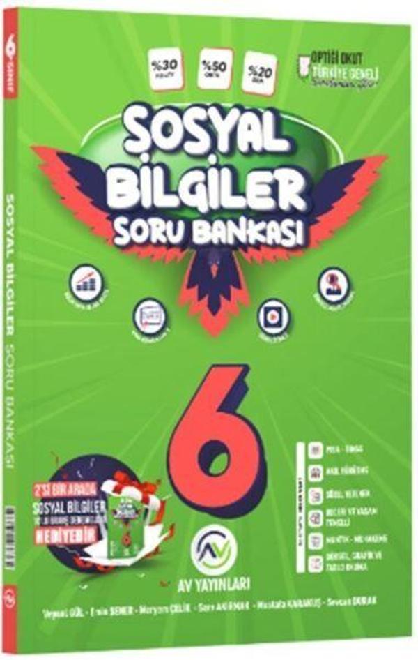 6. Sınıf Sosyal Bilgiler Soru Bankası - Av Yayınları - Image 1