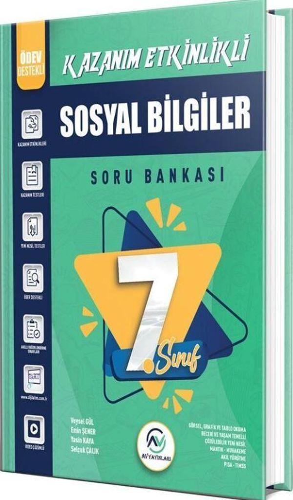 7. Sınıf Sosyal Bilgiler Kazanım Etkinlikli Soru Bankası - Av Yayınları - Image 1