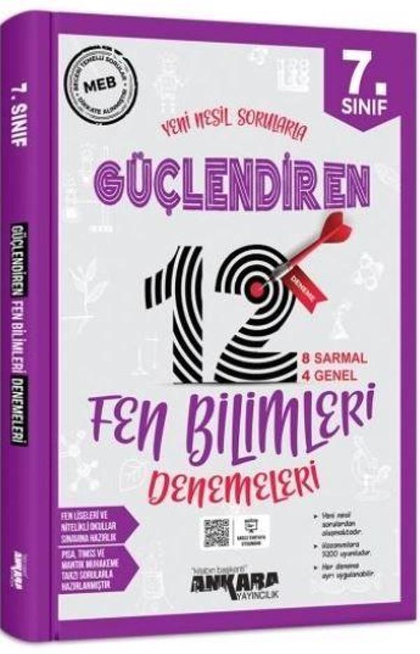 7. Sınıf Fen Bilimleri Güçlendiren 12 Deneme Sınavı - Ankara Yayıncılık - Image 1