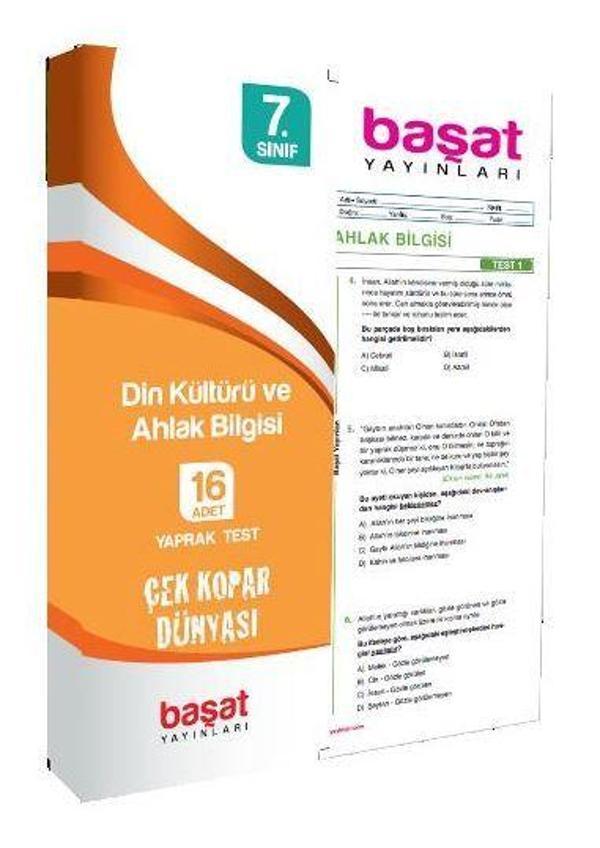 7. Sınıf Din Kültürü Yaprak Test - Başat Yayınları - Image 1