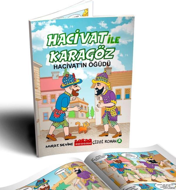 Hacivat ile Karagöz - Hacivat'ın Öğüdü Çizgi Roman (1. ve 2. Sınıflara - 6+Yaş) - Bordo Ressam - Image 1