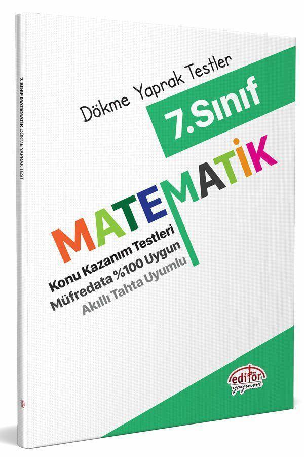 7. Sınıf Matematik Dökme Yaprak Testler - Editör Yayınevi - Image 1