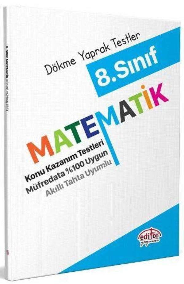 8. Sınıf Matematik Dökme Yaprak Testler - Editör Yayınevi - Image 1