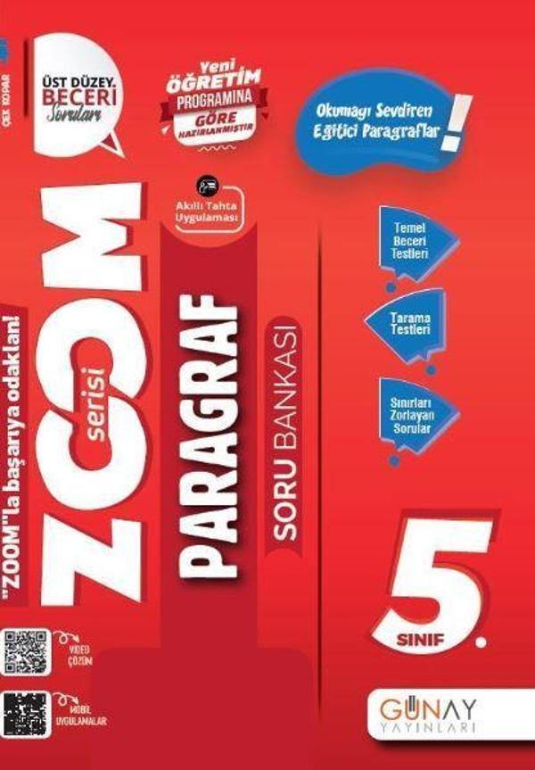 5. Sınıf Zoom Serisi Paragraf Soru Bankası - Günay Yayınları - Image 1
