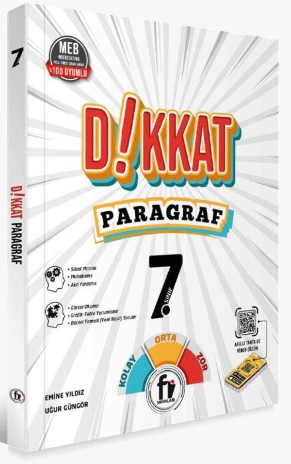 7. Sınıf Dikkat Paragraf Soru Bankası - Fi Yayınları - Image 1