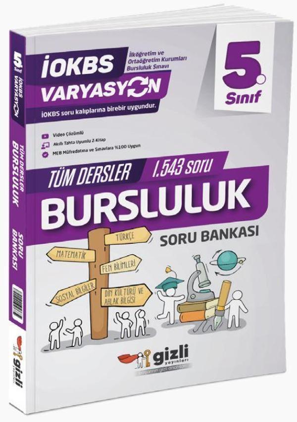 5. Sınıf Varyasyon Tüm Dersler Bursluluk Soru Bankası - Gizli Yayınları - Image 1