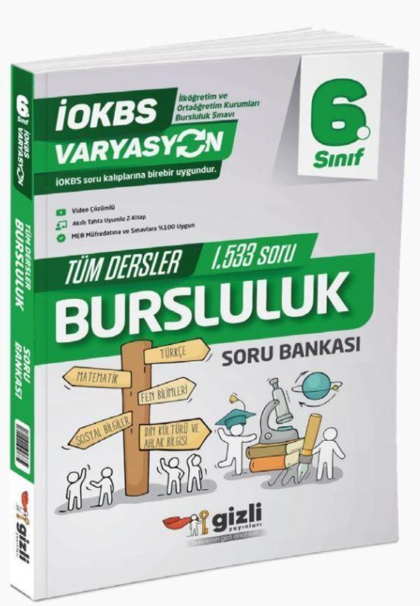 6. Sınıf Varyasyon Tüm Dersler Bursluluk Soru Bankası - Gizli Yayınları - Image 1