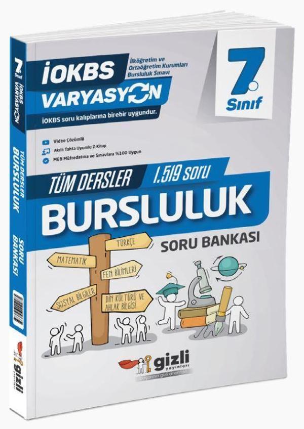 7. Sınıf Varyasyon Tüm Dersler Bursluluk Soru Bankası - Gizli Yayınları - Image 1