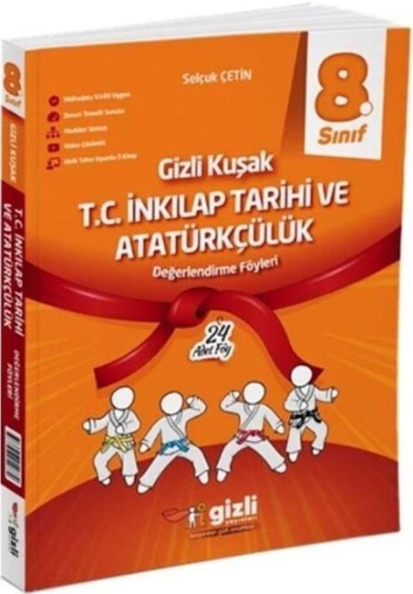 8. Sınıf T.C. İnkılap Tarihi ve Atatürkçülük Gizli Kuşak Değerlendirme Föyleri - Gizli Yayınları - Image 1