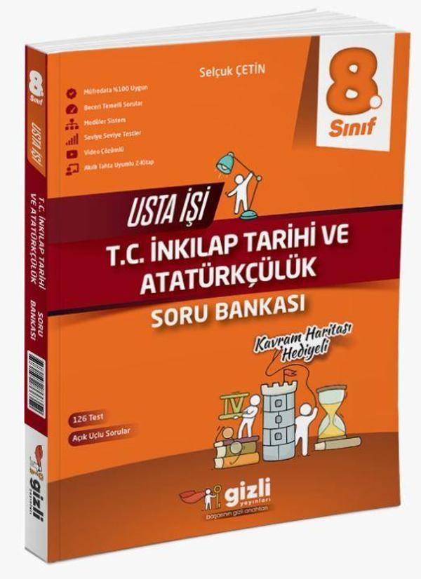 8. Sınıf Usta İşi T.C. İnkılap Tarihi ve Atatürkçülük Soru Bankası - Gizli Yayınları - Image 1