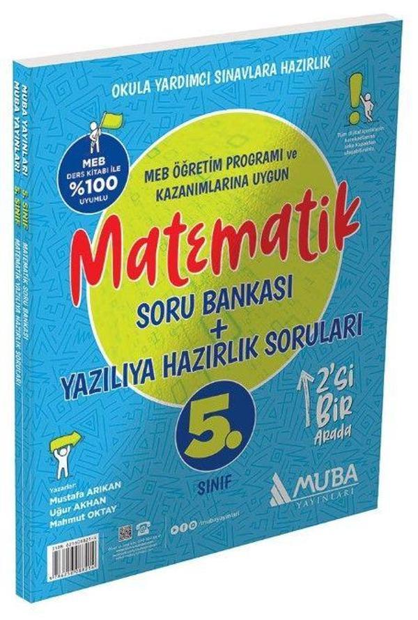 5. Sınıf Matematik Soru Bankası + Yazılıya Hazırlık Soruları 2'si 1 Arada - Muba Yayınları - Image 1