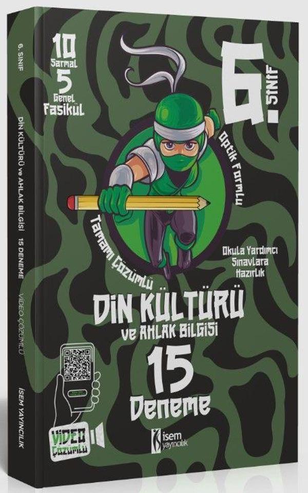 2023 İSEM 6. Sınıf Din Kültürü ve Ahlak Bilgisi 15 Deneme - İsem Yayıncılık - Image 1